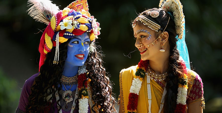 جشن تولد الهه های کریشنا و گویندا در هند