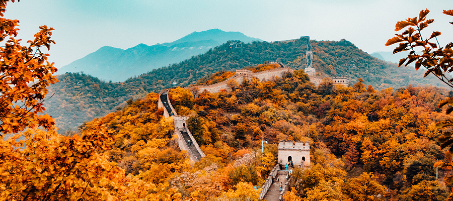 دیوار چین در فصل پاییز
