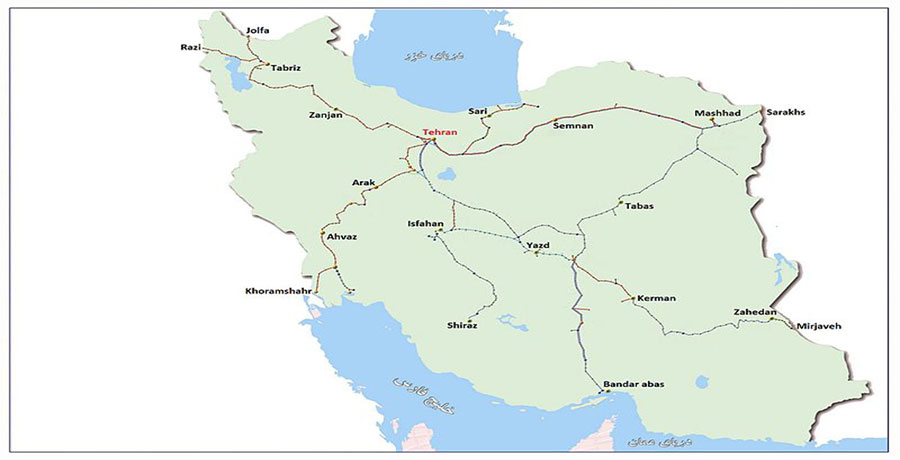 نقشه راه آهن ایران